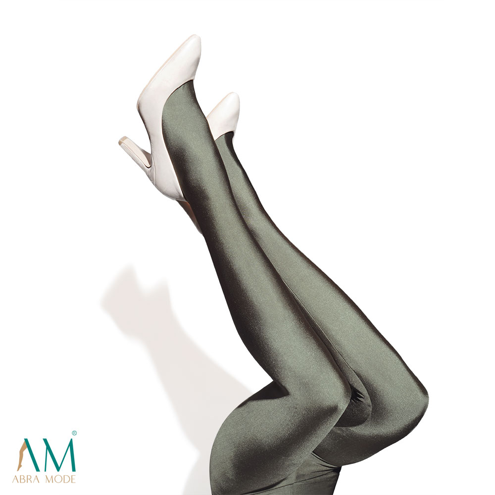 Olive-Green_02 جوراب شلواری زنانه سبز زیتونی ابرا مد